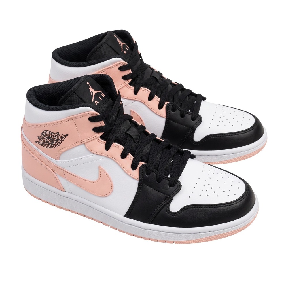 Jordan Air Jordan 1 Mid Arctic Orange Black Toe 554724-133 Mens Size 9.5 Sneaker